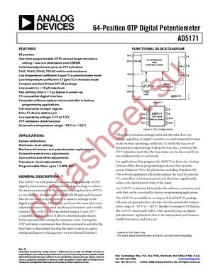 AD5171BRJ5-R2 datasheet  